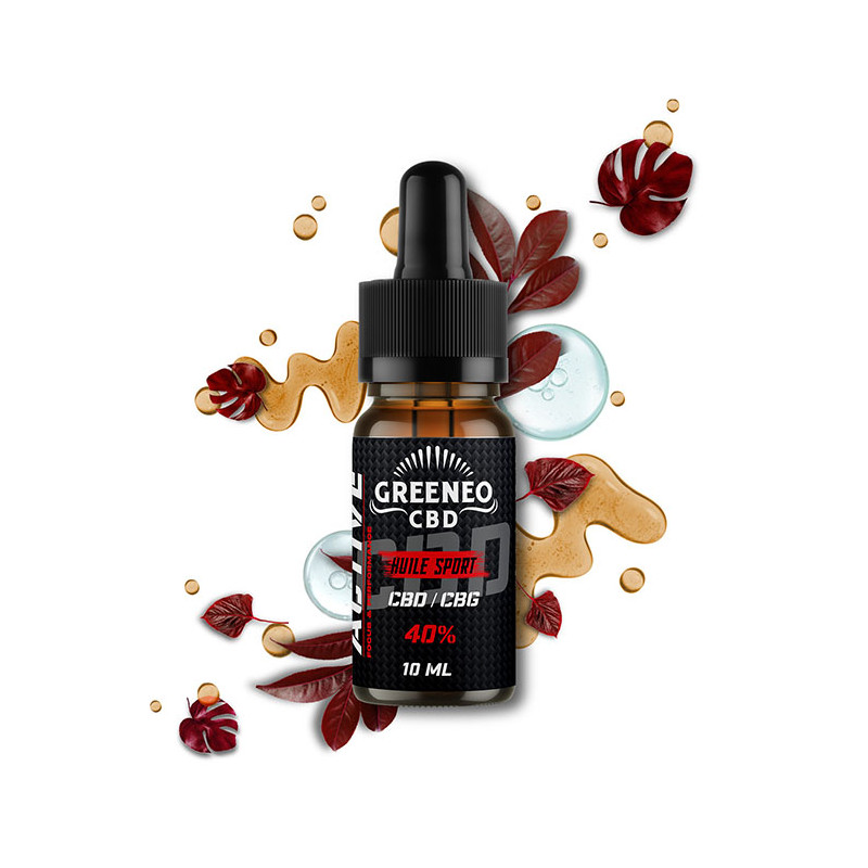 Huile CBD CBG ACTIVE Sport Greeneo 40%